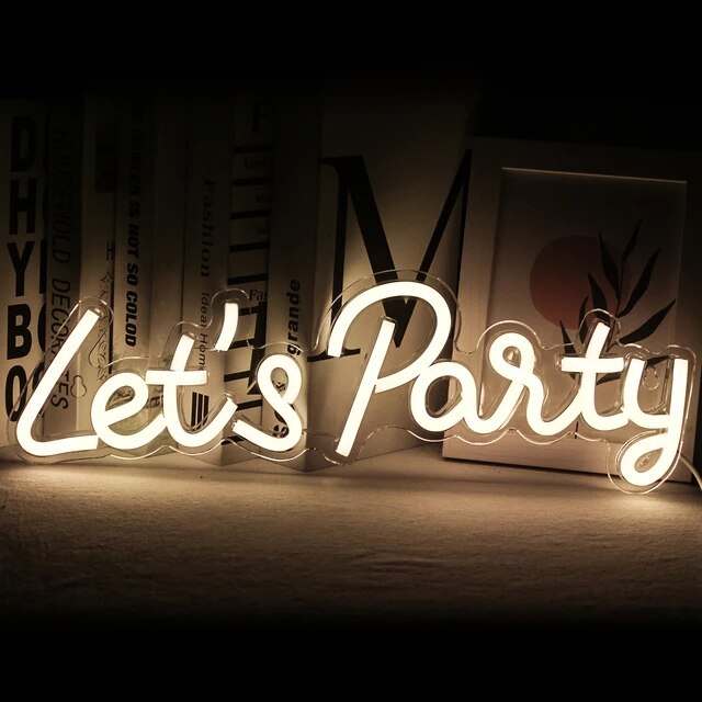 Neon Let's Party Sign – Shonenlamp